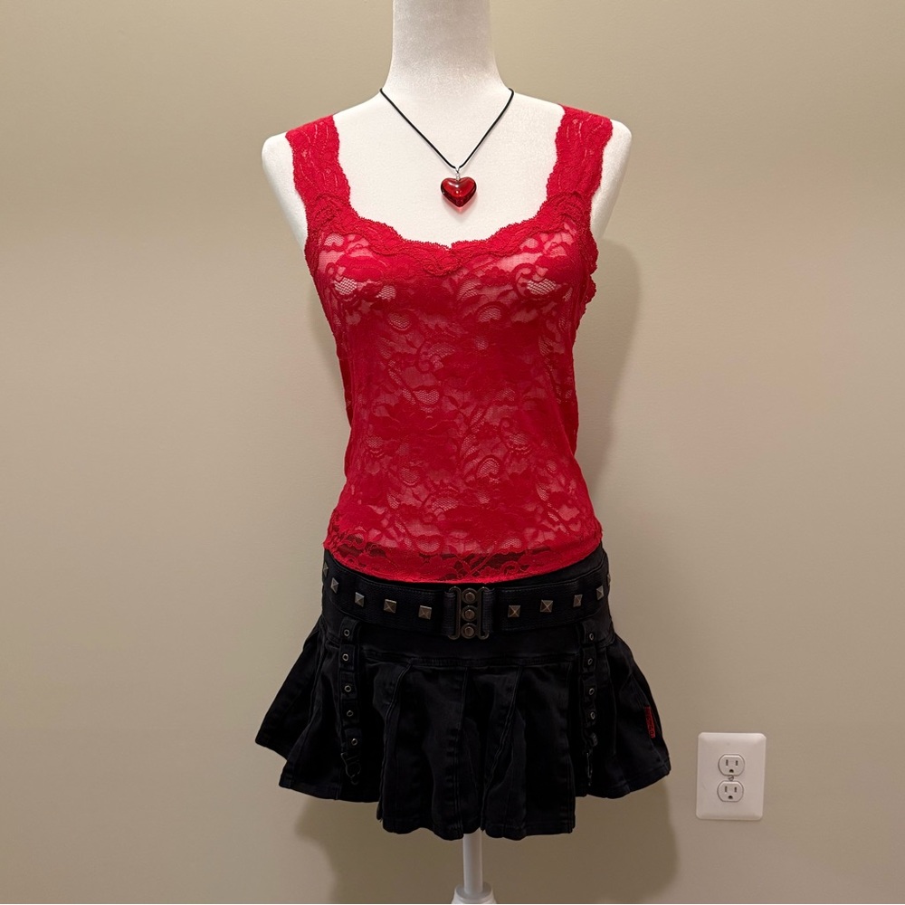 Victoria’s Secret red lace tank, size S